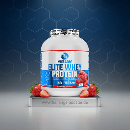 Yava Labs Elite Whey Protein Konzentrat Erdbeer Eiscreme Geschmack 2kg Dose