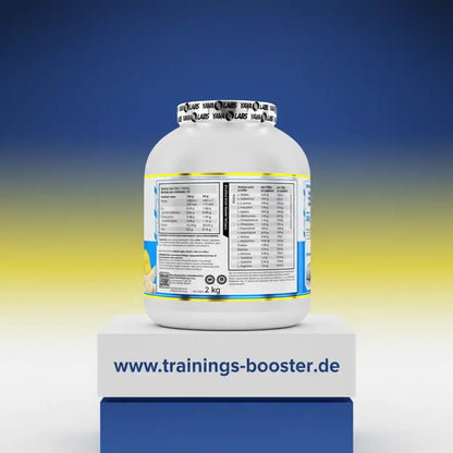 Großer weißer Vorratspack mit Nahrungsergänzungsmitteln für Sportler, 2 kg