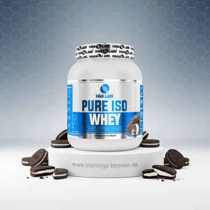 Yava Labs Pure Iso Whey Protein Isolate, Cookies with Cream Geschmack, 1 kg