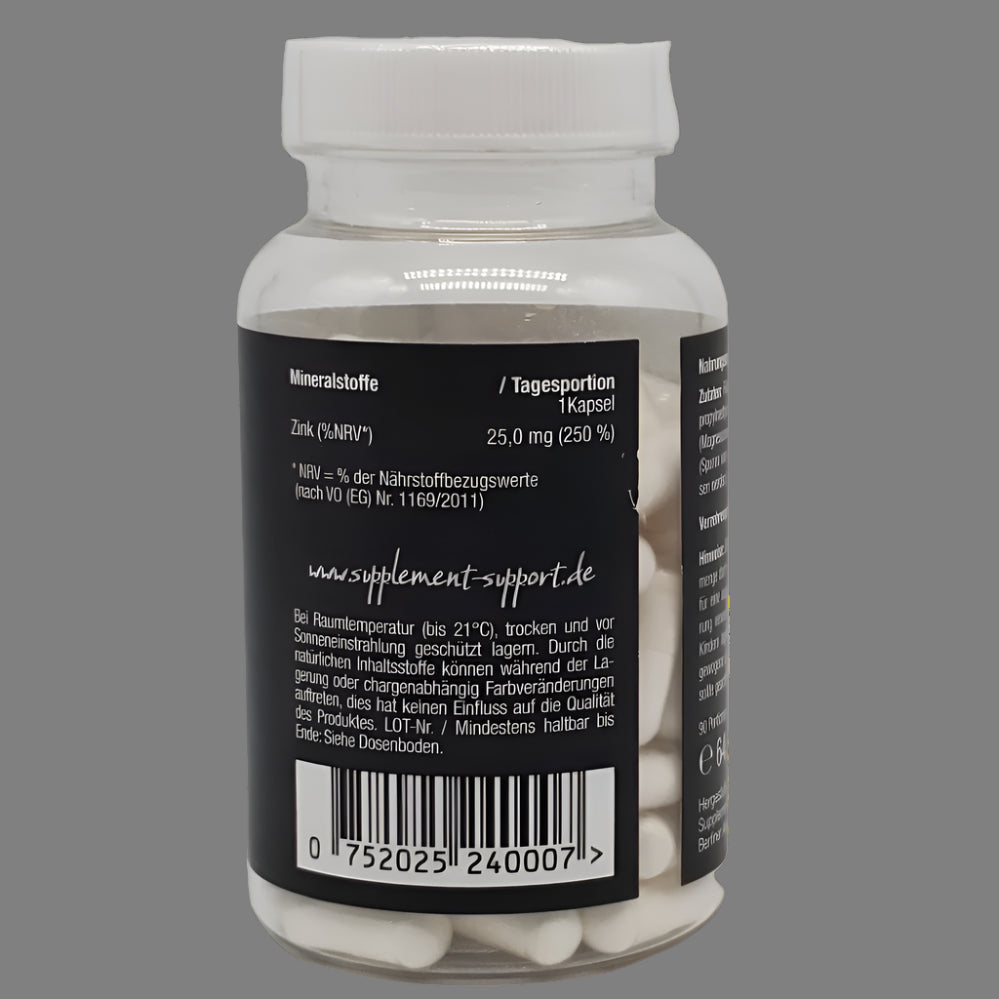 Zink Citrat 90 Vegan Kapseln 25mg - trainings-booster.de