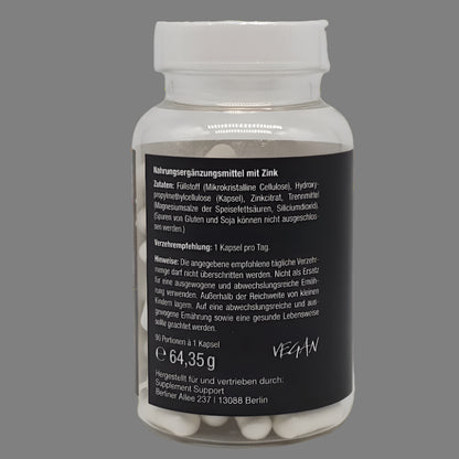 Zink Citrat 90 Vegan Kapseln 25mg - trainings-booster.de